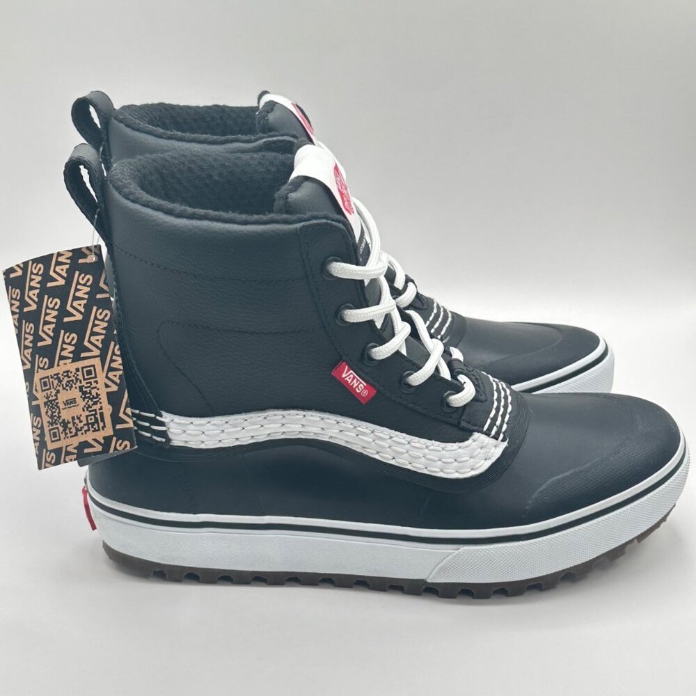 Vans Standard Mid MTE Snow Waterproof Boots Black White Men’s Size 8 Women 9 New - Picture 3 of 8